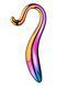 Вигнутий скляний фалоімітатор Dream Toys Glamour Glass, різнокольоровий DT22023 фото 1