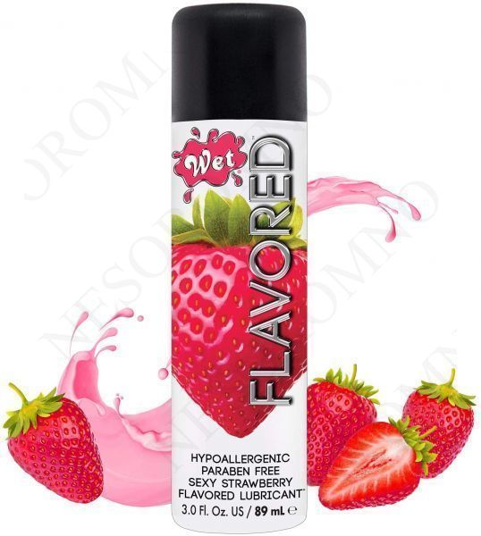 ПРОБНИК/Лубрикант Wet Flavored Sexy Strawberry (соковита полуниця) 10 мл WT43094 фото