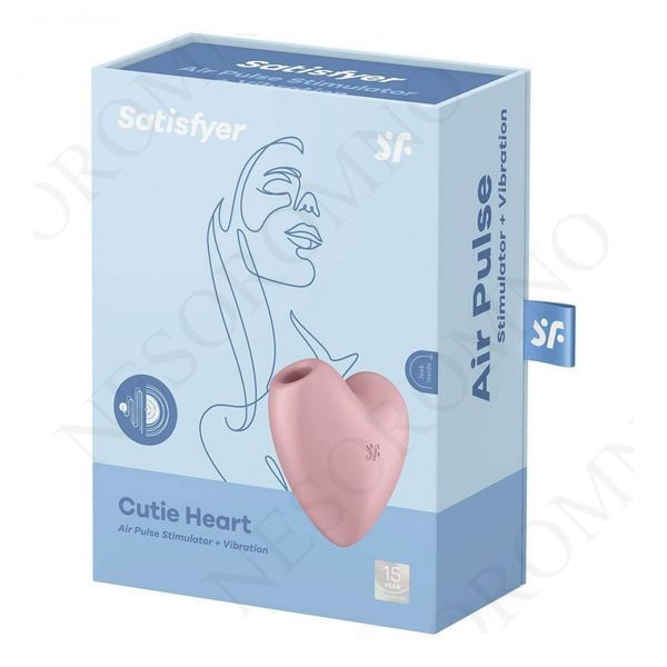 Кліторальний вакуумний вібратор Серце Satisfyer Cutie Heart, рожевий T3927 фото