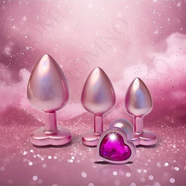 Набір із трьох анальних пробок Dream Toys Gleaming Love, розміри S, M, L, перламутрово-рожевий DT22198 фото