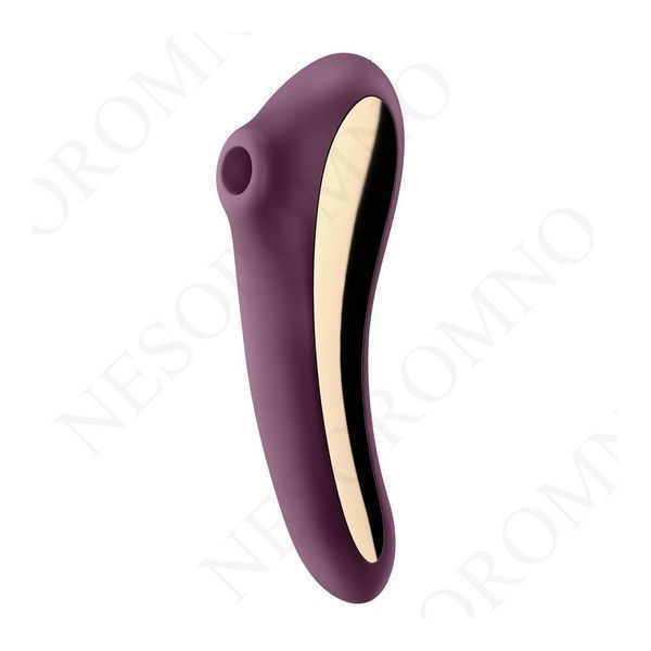 Вакуумний кліторальний стимулятор із вібрацією Satisfyer Dual Kiss, марсаловий T360364 фото