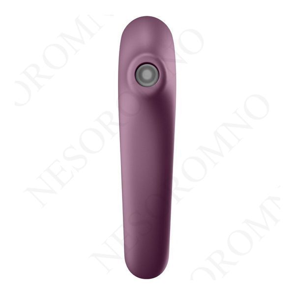 Вакуумний кліторальний стимулятор із вібрацією Satisfyer Dual Kiss, марсаловий T360364 фото