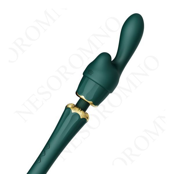 Вібратор мікрофон з насадками Zalo Kyro Wand Turquoise Green ZL02402 фото
