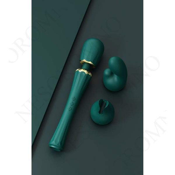 Вібратор мікрофон з насадками Zalo Kyro Wand Turquoise Green ZL02402 фото
