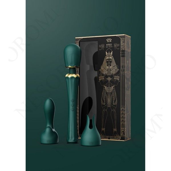 Вібратор мікрофон з насадками Zalo Kyro Wand Turquoise Green ZL02402 фото