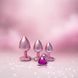 Набір із трьох анальних пробок Dream Toys Gleaming Love, розміри S, M, L, перламутрово-рожевий DT22198 фото 5