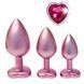 Набір із трьох анальних пробок Dream Toys Gleaming Love, розміри S, M, L, перламутрово-рожевий DT22198 фото 3