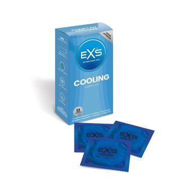 Презервативи охолоджувальні Exs Cooling Comfy Fit анатомічні (ціна за упаковку, 12 шт.) 07980 /exscool фото