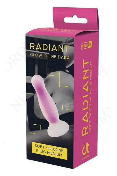 Анальна пробка люмінесцентна Dream Toys RADIANT Glow In The Dark синя, М DT22044 фото