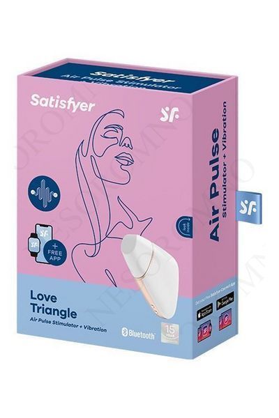 Безконтактний смарт-стимулятор клітора Satisfyer Love Triangle білий T360116 фото