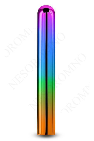 Елегантний хромований вібратор NS Novelties Chroma Rainbow райдужний, Large NN281061 фото
