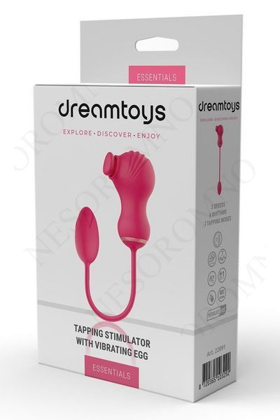 Гнучкий подвійний стимулятор та вібраційне яйце Dream Toys Essentials, рожевий DT22091 фото