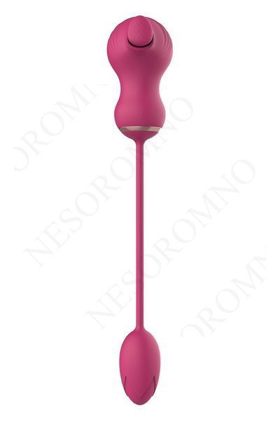 Гнучкий подвійний стимулятор та вібраційне яйце Dream Toys Essentials, рожевий DT22091 фото