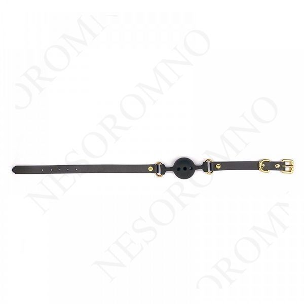Кляп із силікону та італійської шкіри Breathable Small Ball Gag UPKO U60547 фото