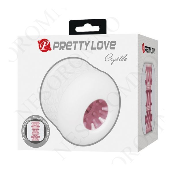 Міні-мастурбатор нереалістичний Pretty Love Crystle, білий BM-009252N-1 фото