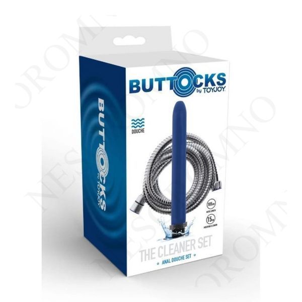 Набір для анального душу ToyJoy Buttocks The Cleaner Shower Set, синій, 15 см TJ10085 фото