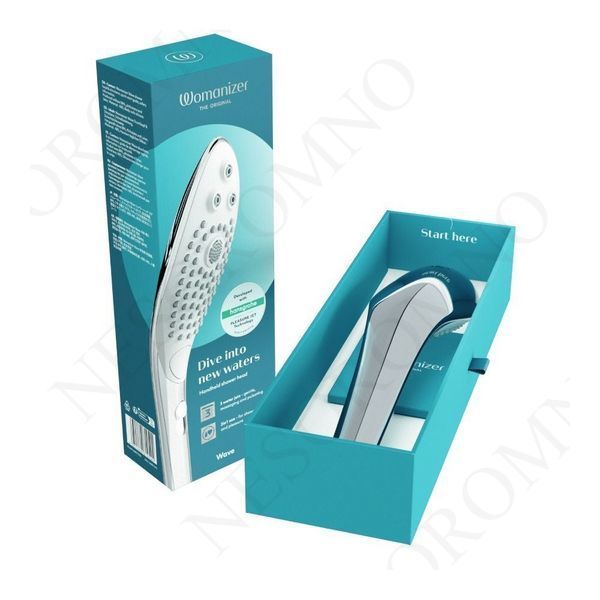 Насадка на душ для мастурбації Womanizer Wave, срібна 26807000 фото