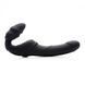 Жіночий вібрострапон Slim Rider Ribbed Ribbed Vibrating Silicone Strapless Strap On, чорний AF840 фото 1