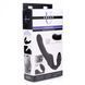 Жіночий вібрострапон Slim Rider Ribbed Ribbed Vibrating Silicone Strapless Strap On, чорний AF840 фото 5
