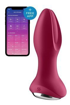 Анальна смарт-пробка із ротацією Satisfyer Rotator Plug 2+, бордовий ST4003177 фото