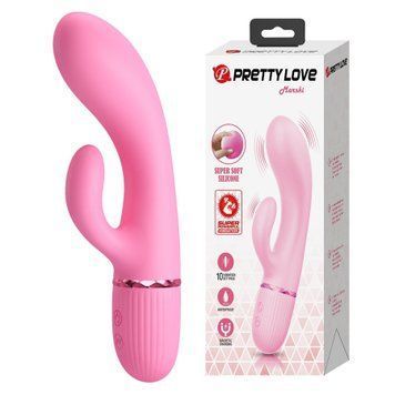 Вібратор-кролик PRETTY LOVE Marski рожевий, 18 х 3.6 см BW-500059 фото