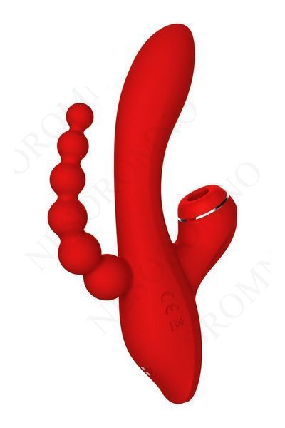 Потрійний вібратор із вакуумною стимуляцією Dream Toys RED REVOLUTION ANNA DT21991 фото