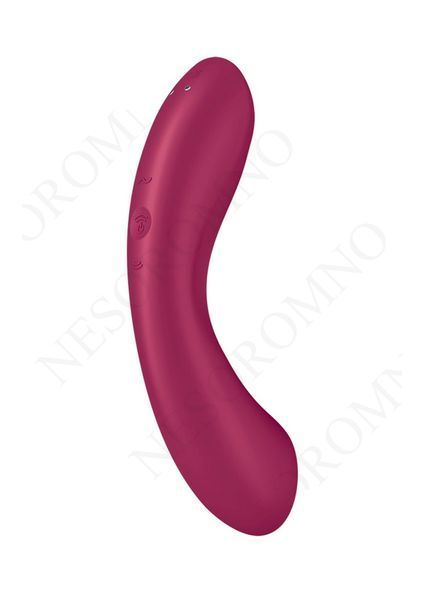 Вакуумний вібратор із потрійною стимуляцією Satisfyer Curvy Trinity 1, бордовий T360513 фото