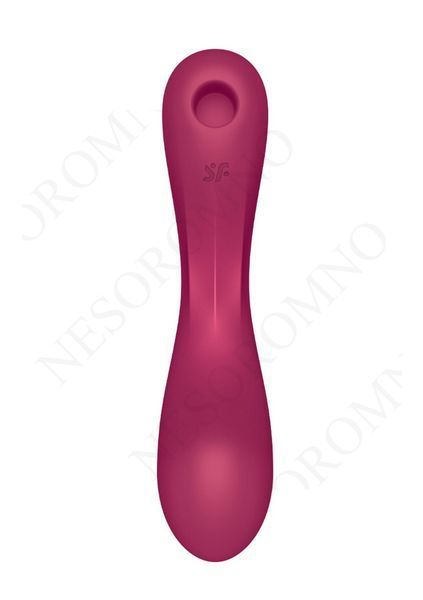 Вакуумний вібратор із потрійною стимуляцією Satisfyer Curvy Trinity 1, бордовий T360513 фото