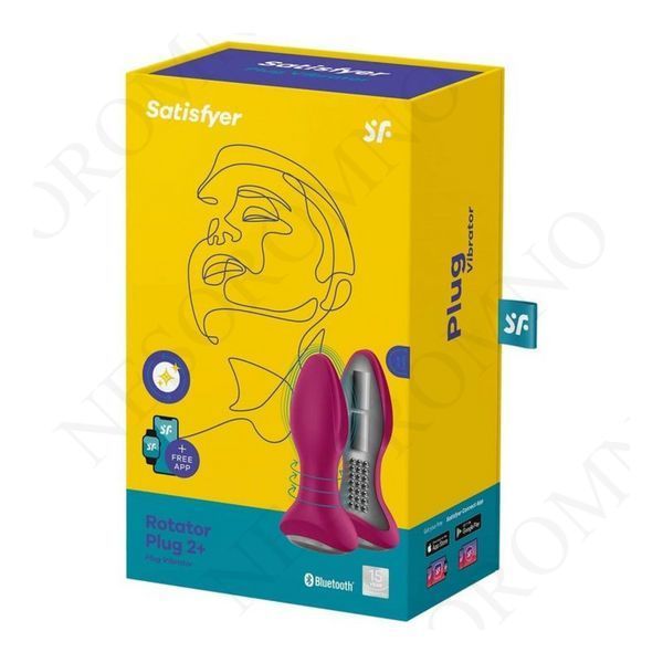 Анальна смарт-пробка із ротацією Satisfyer Rotator Plug 2+, бордовий ST4003177 фото
