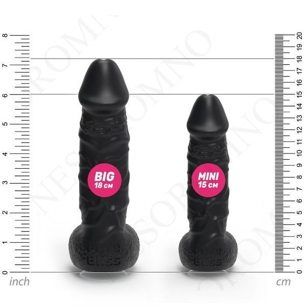 Мило член Pure Bliss MINI на присосці, чорне, 15 см PB207303 фото