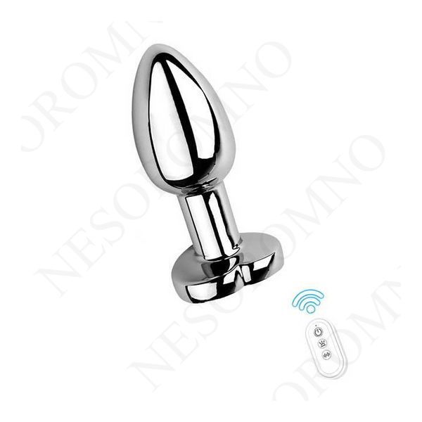 Сталева смарт анальна пробка, що світиться Magic Motion Equinox USB з Д/К - 8,2*3,4 см &mdash; Анальні іграшки X0000843 фото