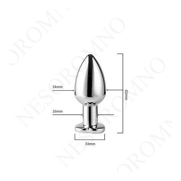 Сталева смарт анальна пробка, що світиться Magic Motion Equinox USB з Д/К - 8,2*3,4 см &mdash; Анальні іграшки X0000843 фото