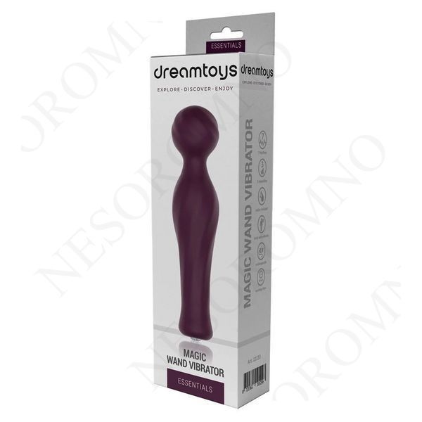 Вібратор-мікрофон Dream Toys Essentials Magic Wand зі стразами, бордовий, 16,5 см DT22233 фото