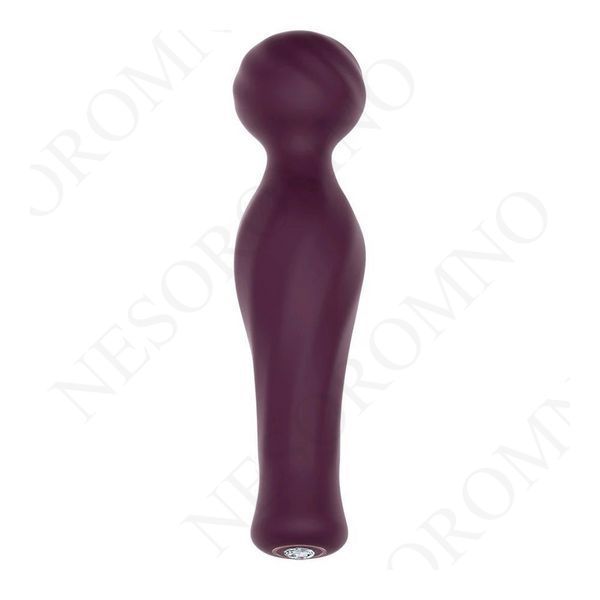 Вібратор-мікрофон Dream Toys Essentials Magic Wand зі стразами, бордовий, 16,5 см DT22233 фото