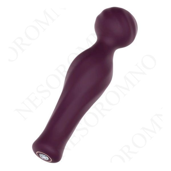 Вібратор-мікрофон Dream Toys Essentials Magic Wand зі стразами, бордовий, 16,5 см DT22233 фото