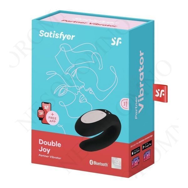 Вібромасажер для пар Satisfyer Double Joy, чорний T360118 фото