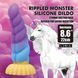 Фалоімітатор силіконовий Power Monsters Unicorn на присоску, різнокольоровий, 22 см BW-008155 фото 1