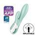 Надувний вібратор- кролик Satisfyer з функцією управління через додаток, м'ятний T360437 фото 4