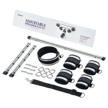 Комплект фіксуючої розпірки з регулюванням Roоmfun Adjustable Spreader Bar Kit чорний/сірий ZW-024 фото