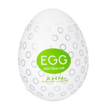 Мастурбатор-яйце з рельєфом XHN Egg Easy Ona-Cap, білий, 52 &times; 68 мм 15832 /PAS-MA-0266C фото