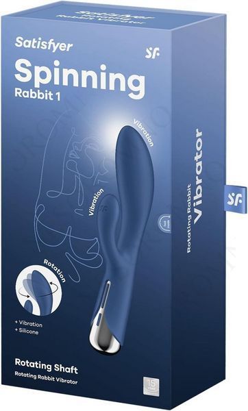 Вібратор кролик із ротацією Satisfyer Spinning Rabbit 1, синій T360584 фото
