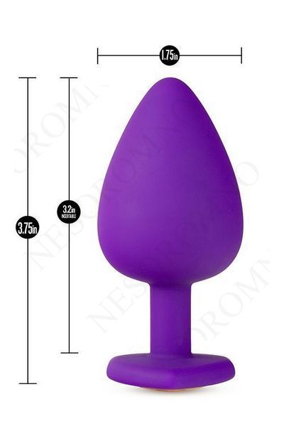 Анальна пробка TEMPTASIA BLING PLUG LARGE PURPLE T331312 фото