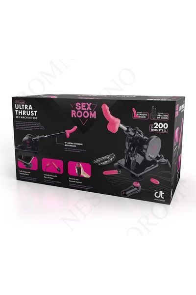 Секс-машина Dreamtoys Sex Room Sex Machine з насадками та пультом, чорна DT103360 фото