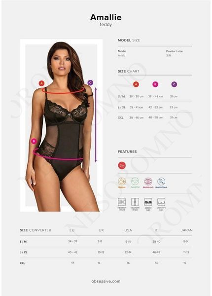 Боді Obsessive Amallie body S/M  411246 фото