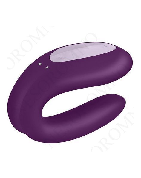 Вібромасажер для пар Satisfyer Double Joy працює від програми, фіолетовий T360119 фото