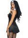 Костюм черниці Leg Avenue, S, Naughty Nun 2 предмети, чорний  8698418 / S фото 2