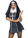 Костюм черниці Leg Avenue, S, Naughty Nun 2 предмети, чорний  8698418 / S фото 1
