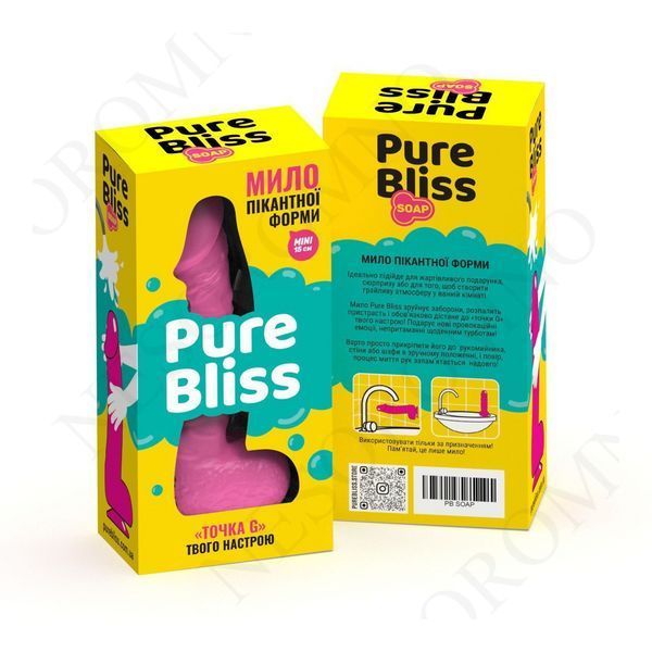 Мило член на присосці Pure Bliss MINI рожевий, 15 см PB207327 фото