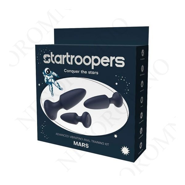 Набір анальних вібраторів, S, M, L, Dream Toys Startroopers Mars синій, 3 шт DT22143 фото