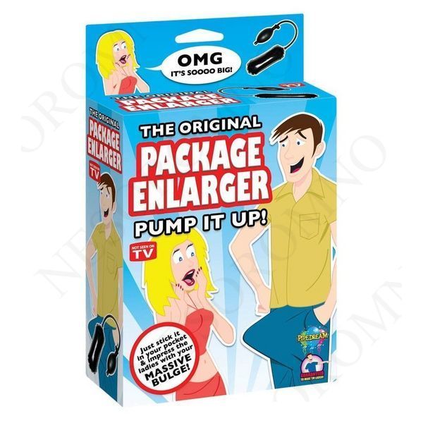 Надувний збільшувач пеніса (прикол) Pipedream The Original Package Enlarger чорний PP509200 фото